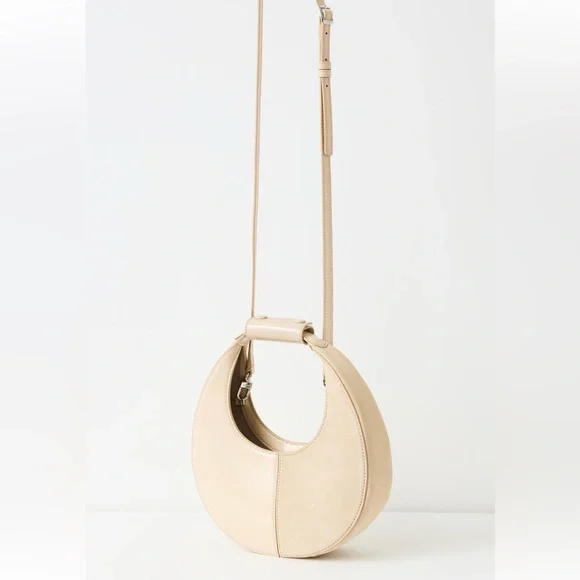 🌺🎉HP🎉🌺 NWT Staud Mini Moon Split Bag Oat - Picture 14 of 16